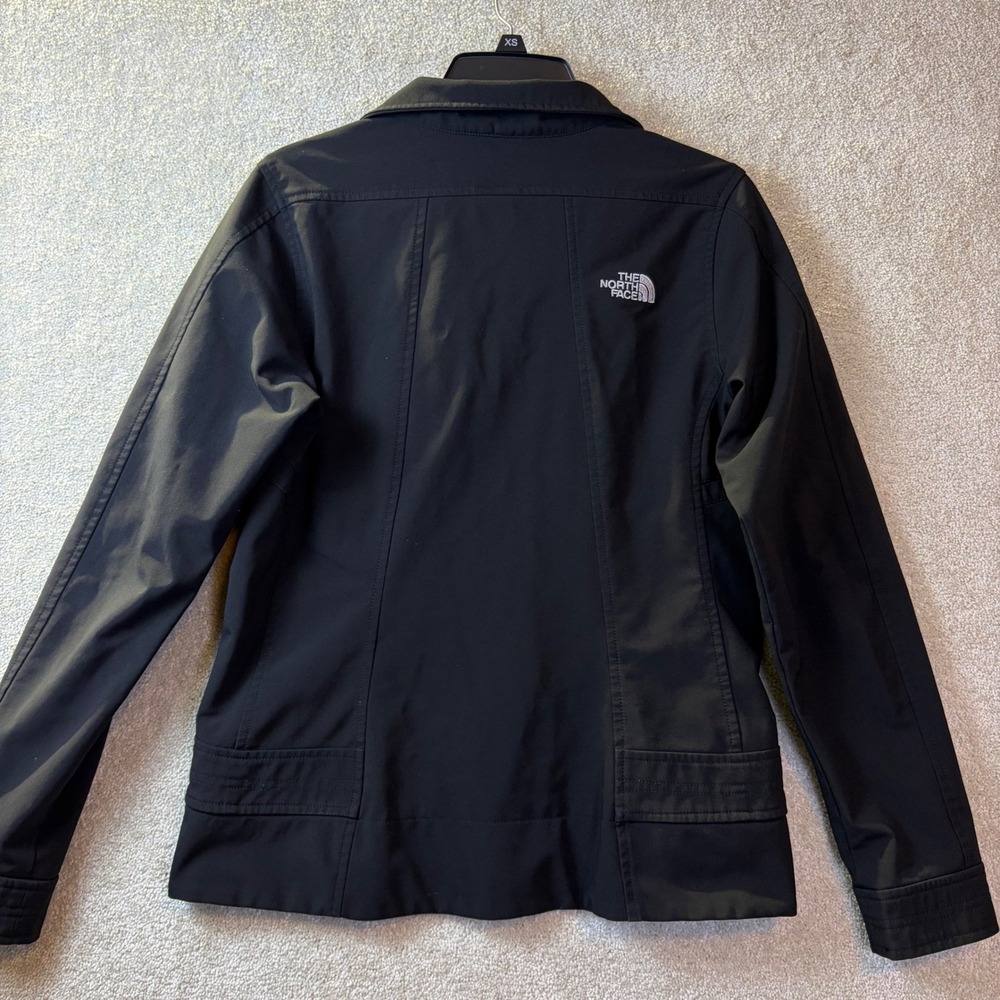 The North Face Apex Softshell Jacket Womens Medium Black Full Zip Mock Neck TNF - Picture 3 of 9